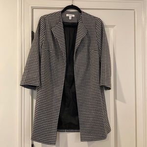 Houndstooth open blazer